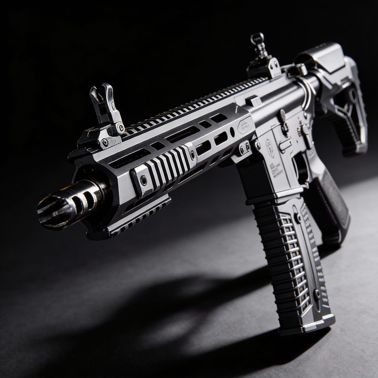 AR-15 electric gel blaster with metal gears and electric pre supply system
