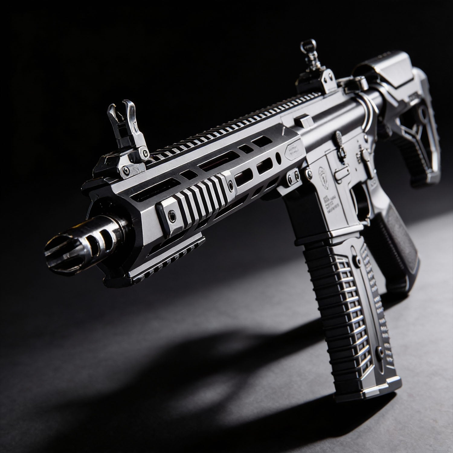 AR-15 electric gel blaster with metal gears and electric pre supply system