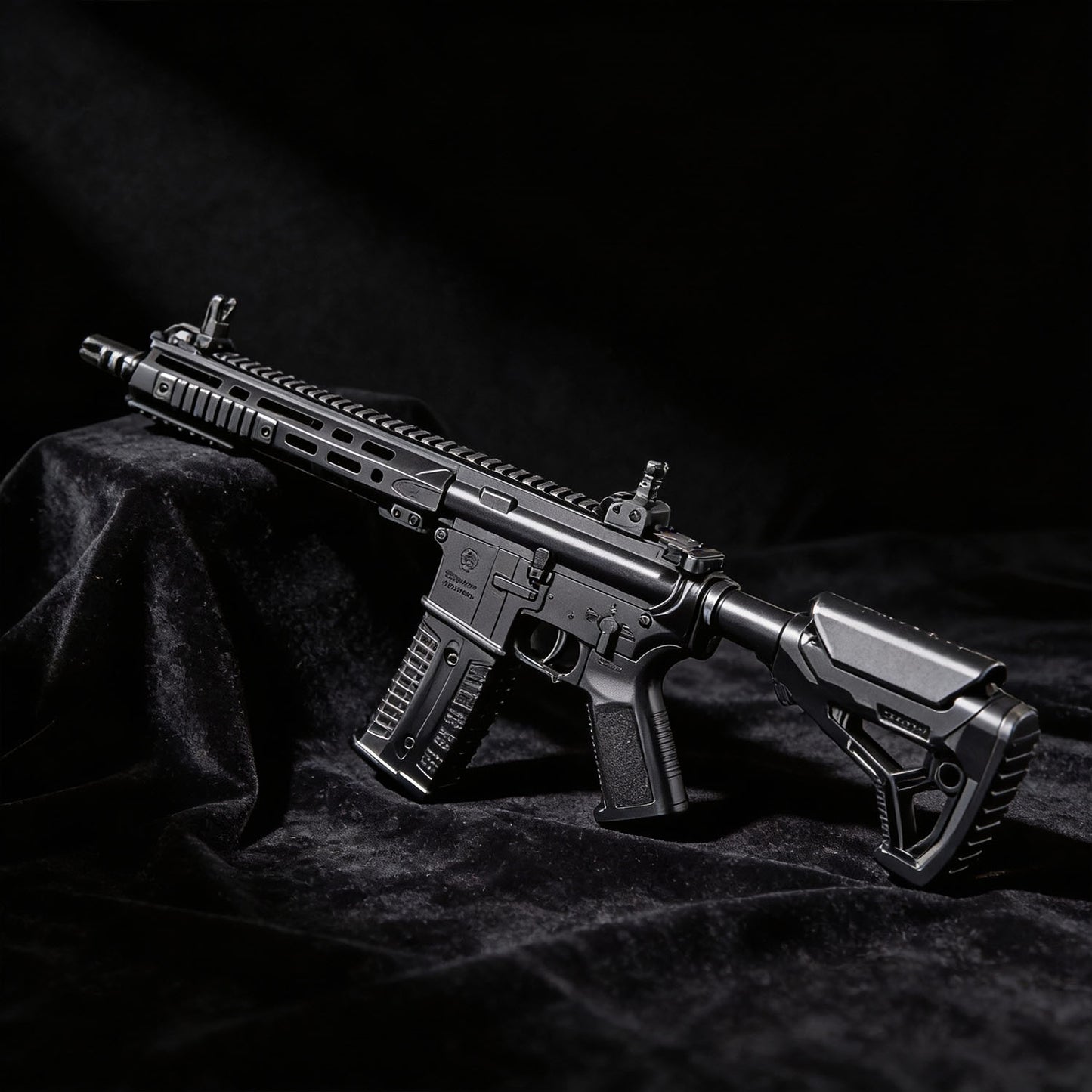 High speed AR-15 F4 gel ball gun with rechargeable 7.4V battery