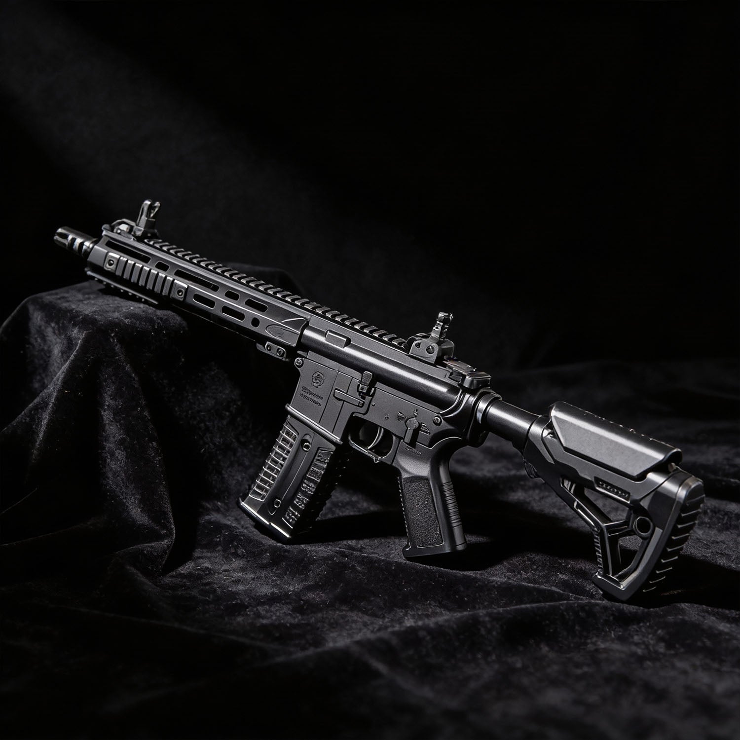 High speed AR-15 F4 gel ball gun with rechargeable 7.4V battery