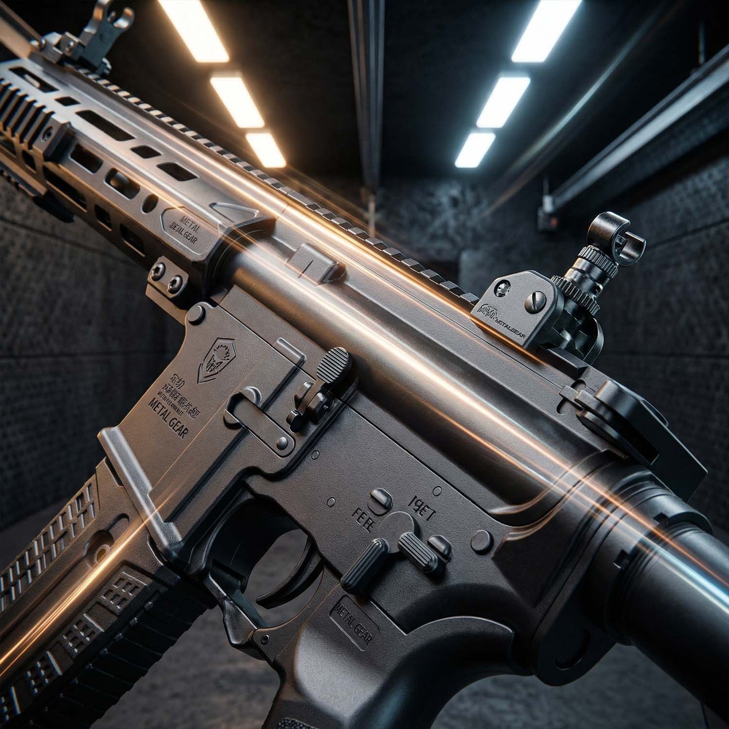 AR-15 F4 electric water gel blaster toy 76cm metal gear version