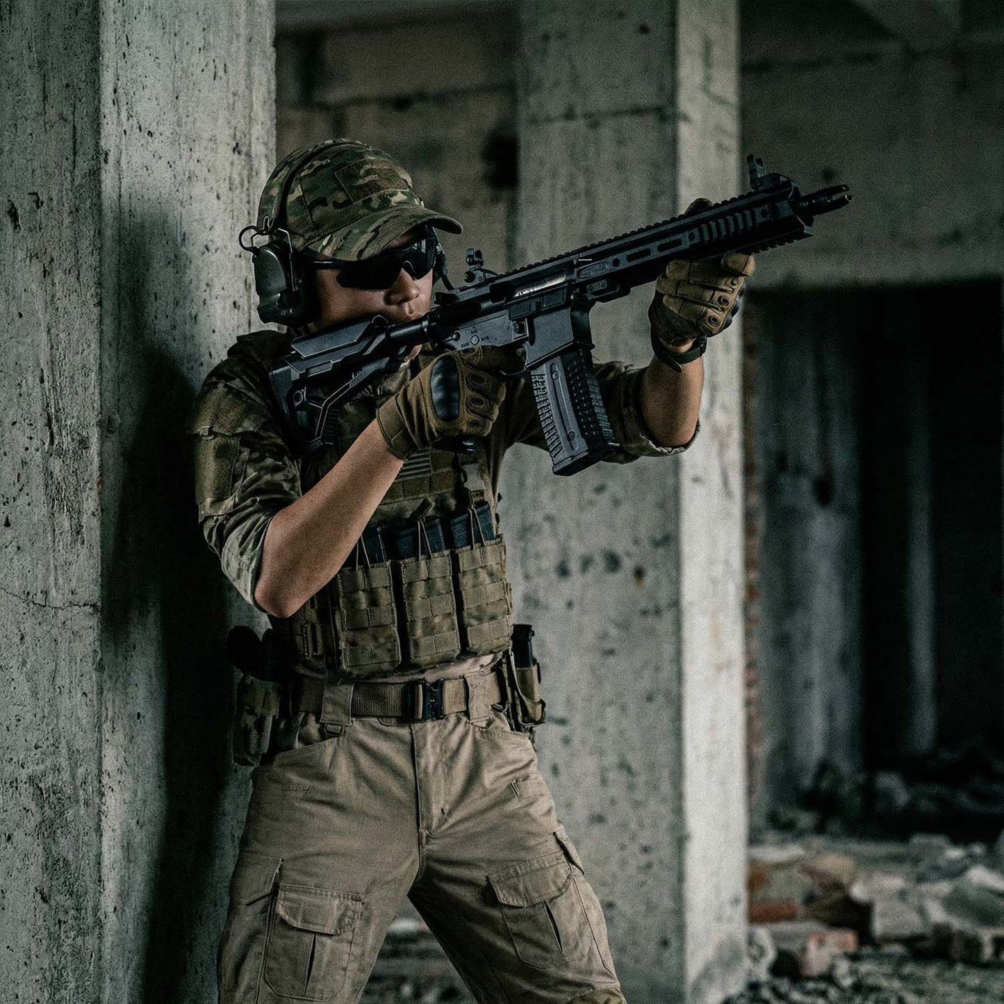 AR-15 electric gel blaster with metal gears and electric pre supply system