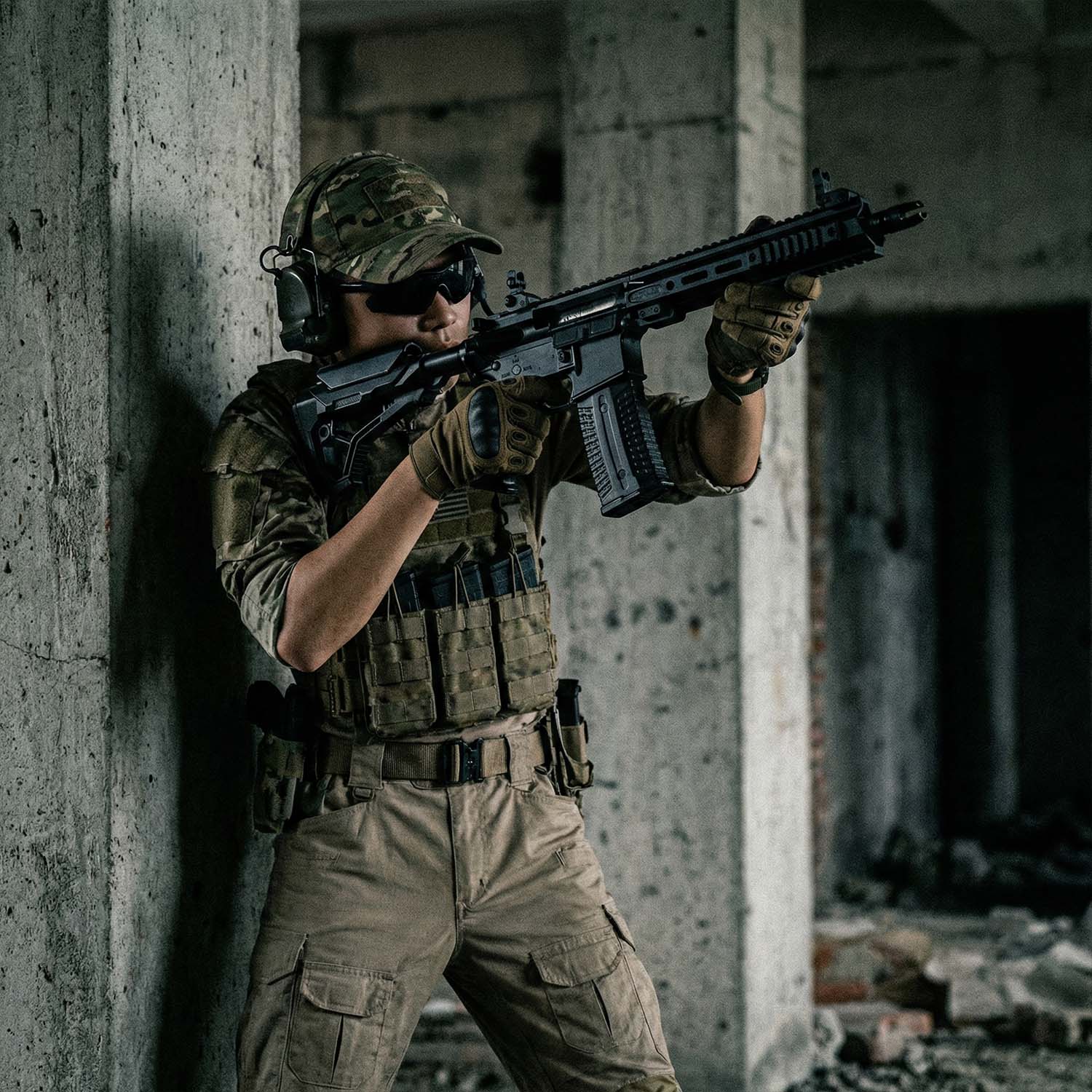AR-15 electric gel blaster with metal gears and electric pre supply system