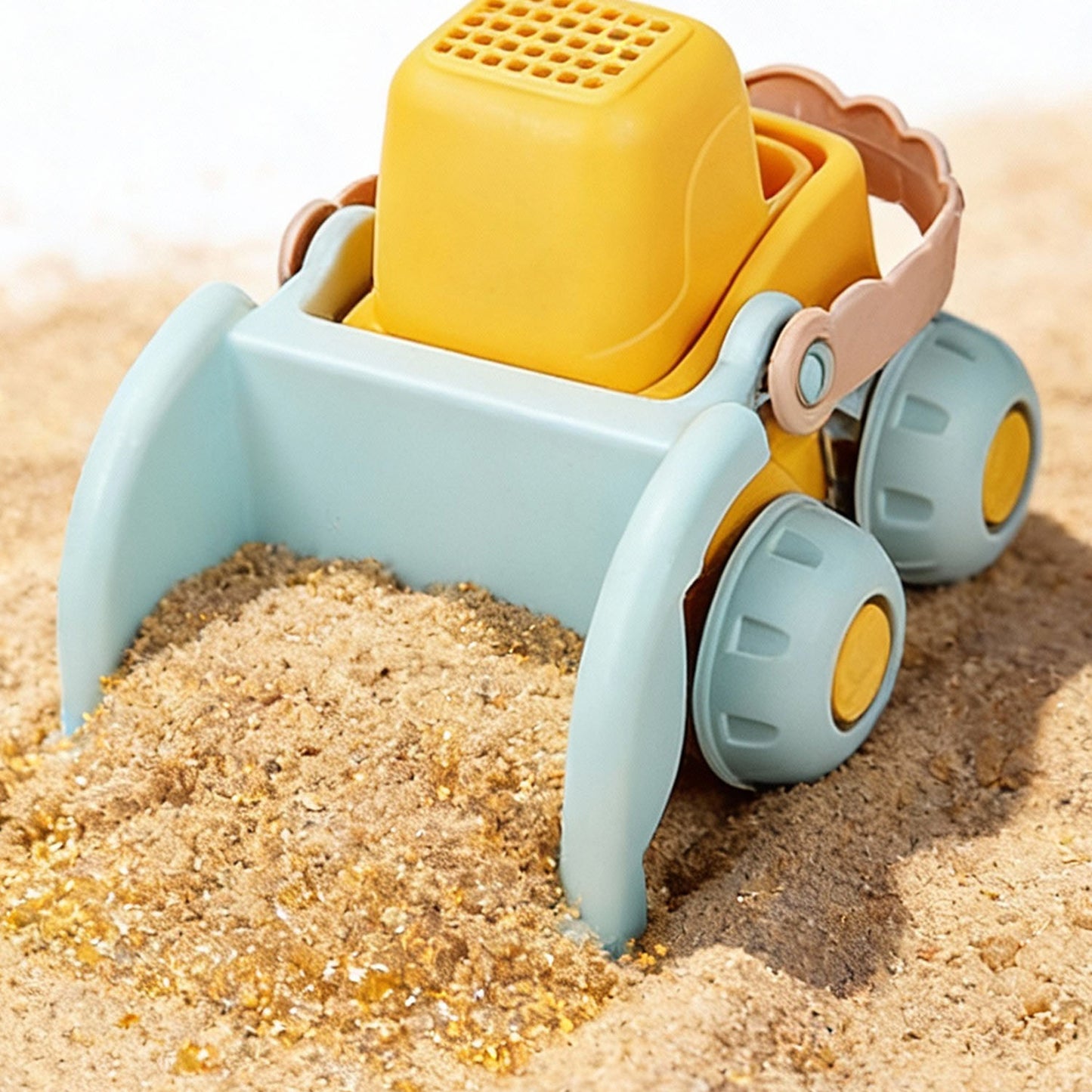 7-piece kids beach sand and water play set with beach truck bucket shovel and rake