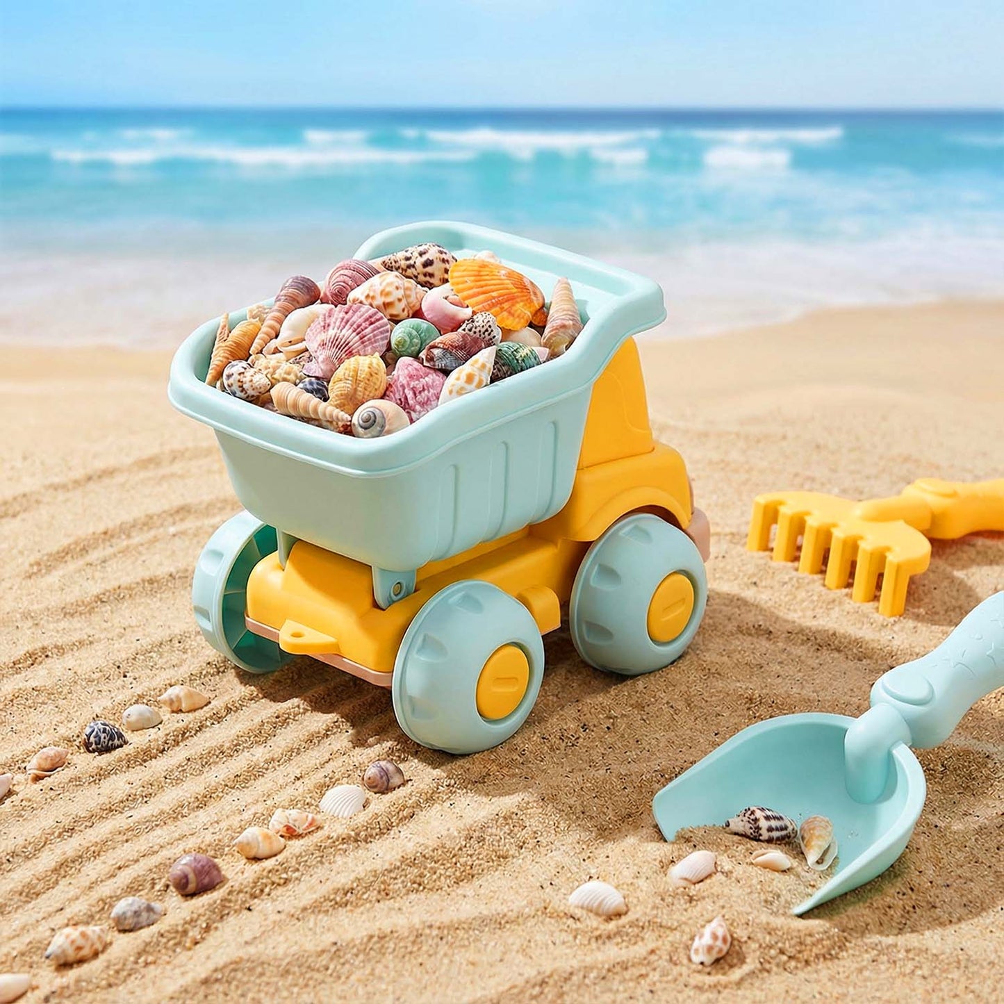 Colorful beach series sand and water toys for kids outdoor summer play