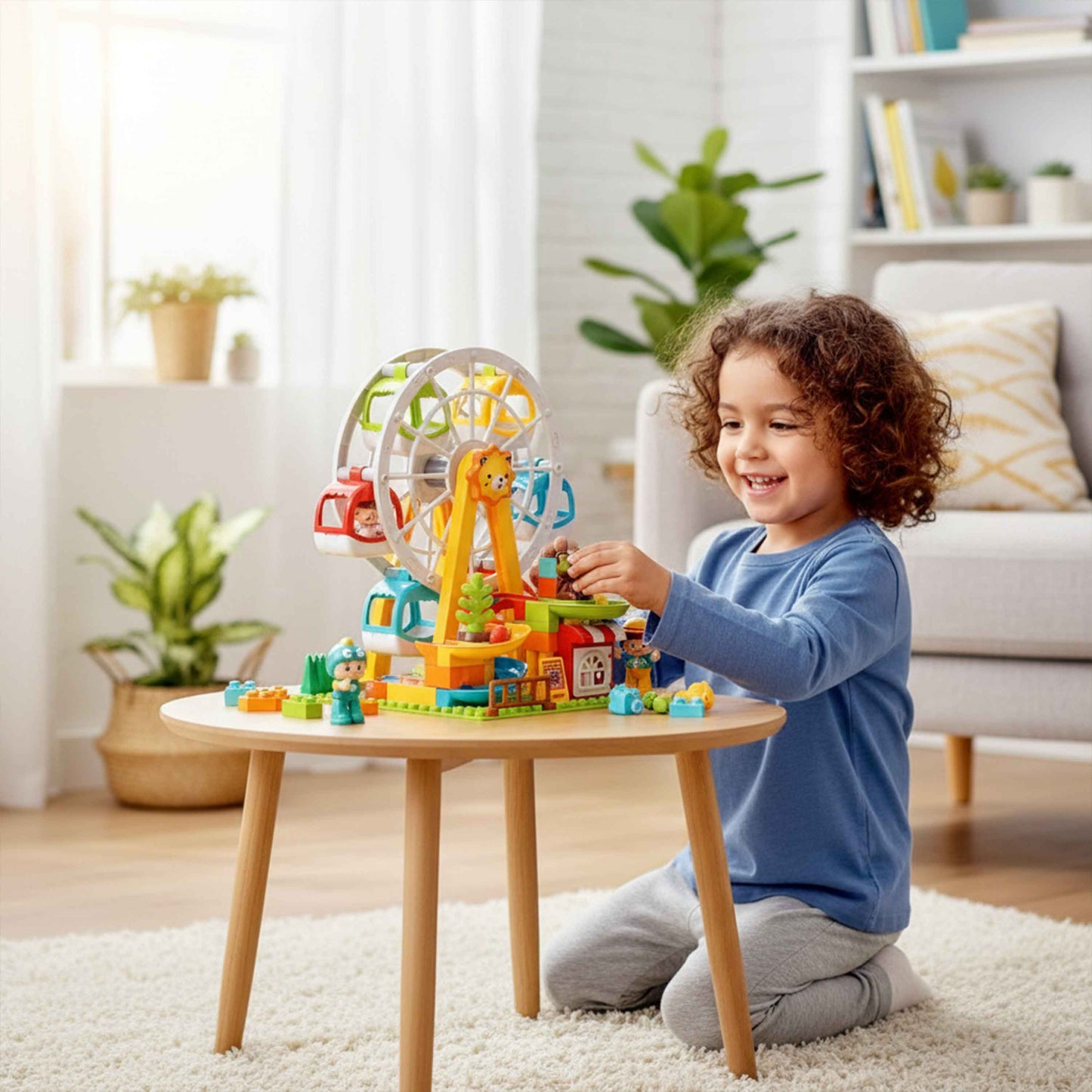 81PCS Ferris Wheel Building Blocks Set (3+) – Bear Playground Theme