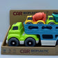 Bioplastic Car Carrier Truck Set – Eco Wheat Straw Construction Vehicles (18M+)