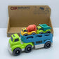 Toddler car transporter truck set with smooth rolling wheels and safe design