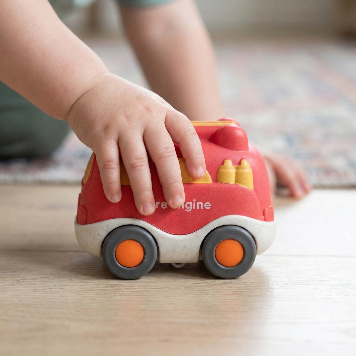Bioplastic Fire Engine Toy Truck – Eco Wheat Straw Fire Truck (18M+)