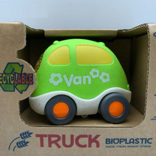 Bioplastic van toy truck made from wheat straw eco friendly toddler vehicle 18M+

Recyclable packaging bioplastic toddler van push car with smooth rolling wheels

Wheat straw bioplastic toy truck van for toddlers 18 months and up

Eco friendly bioplastic push car van toy for babies and toddlers

Cute green van toy truck for toddlers with safe rounded design