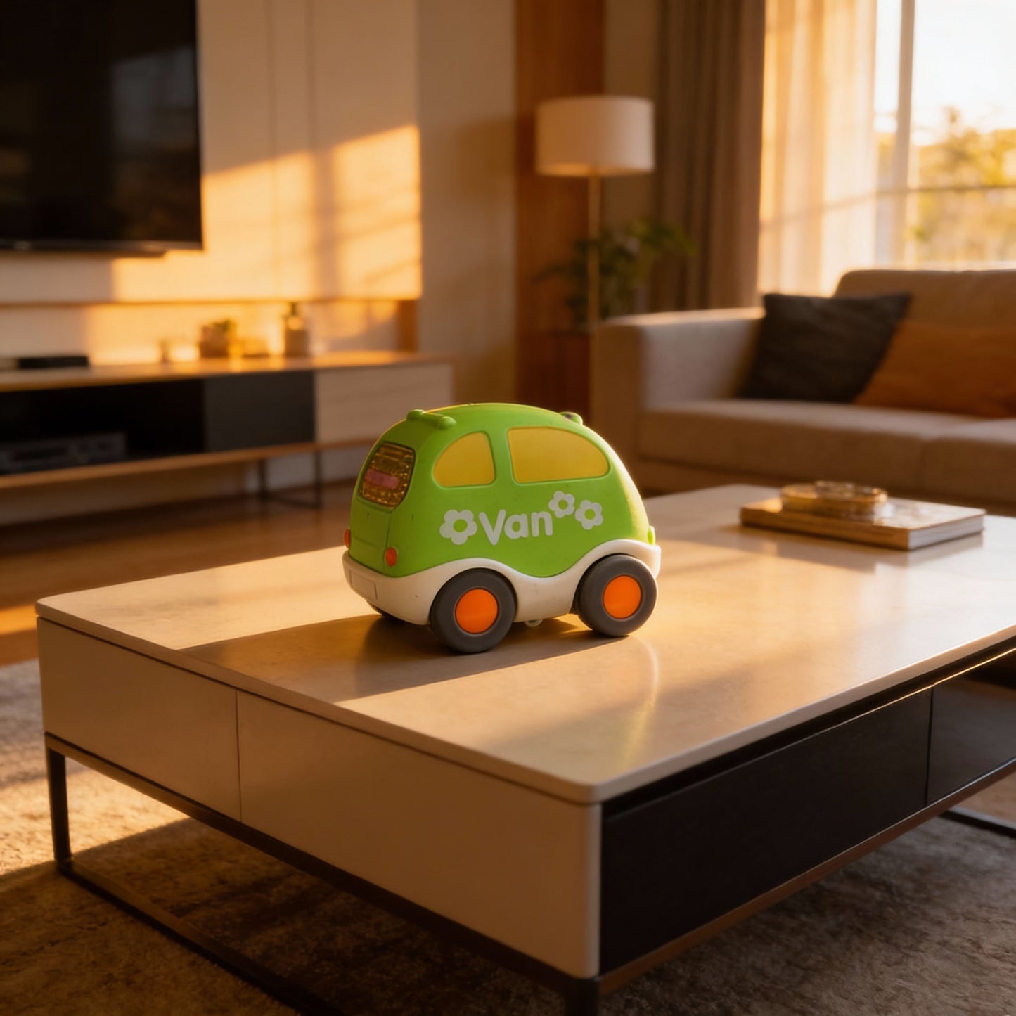 Bioplastic Recyclable Van Toy Truck – Eco Wheat Straw Push Car (18M+)