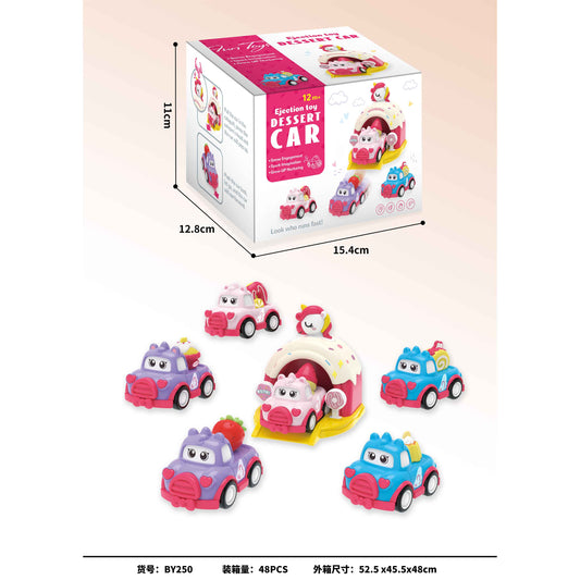 Ejection Toy Dessert Car – Unicorn Cake Launcher Playset (12M+)