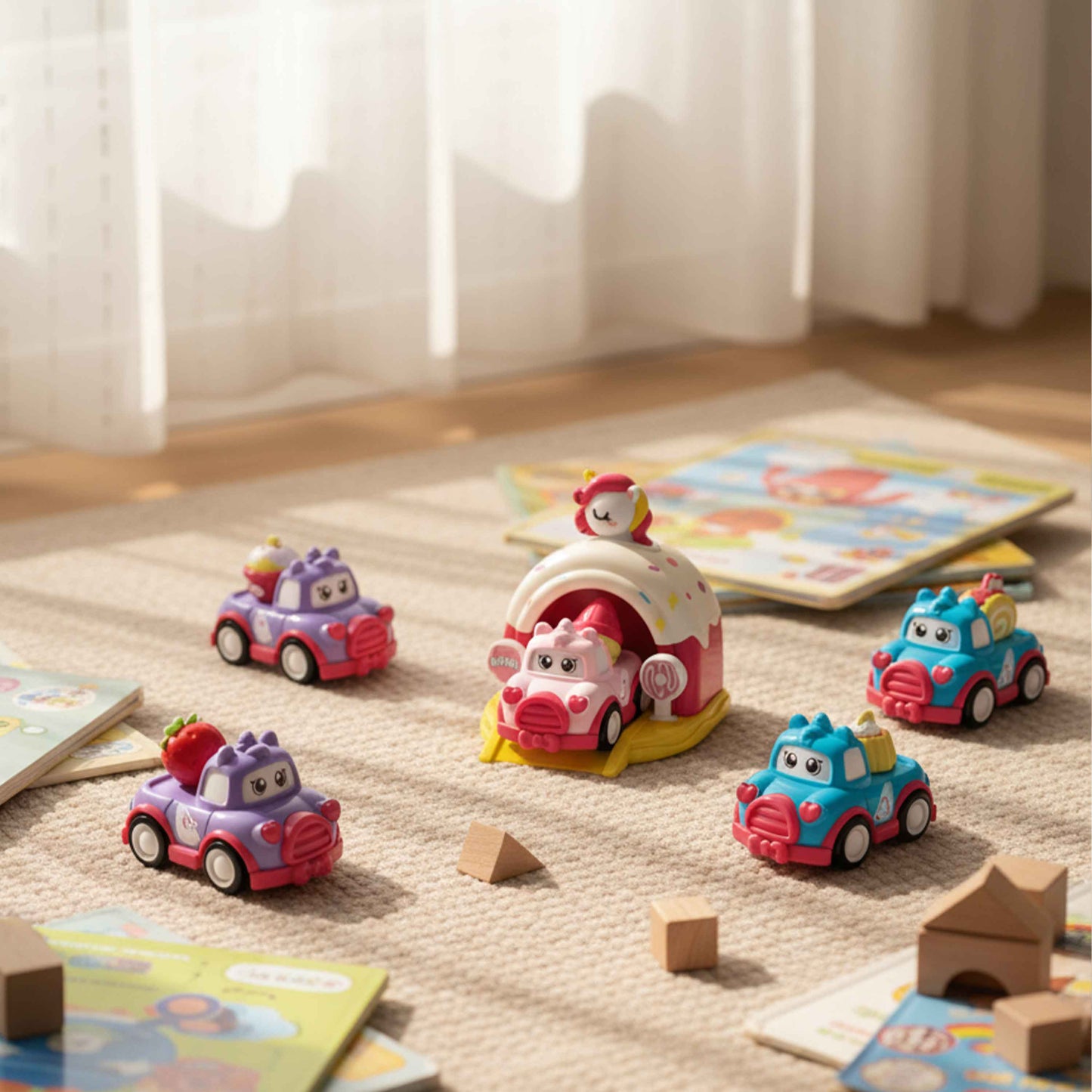 Ejection Toy Dessert Car – Unicorn Cake Launcher Playset (12M+)