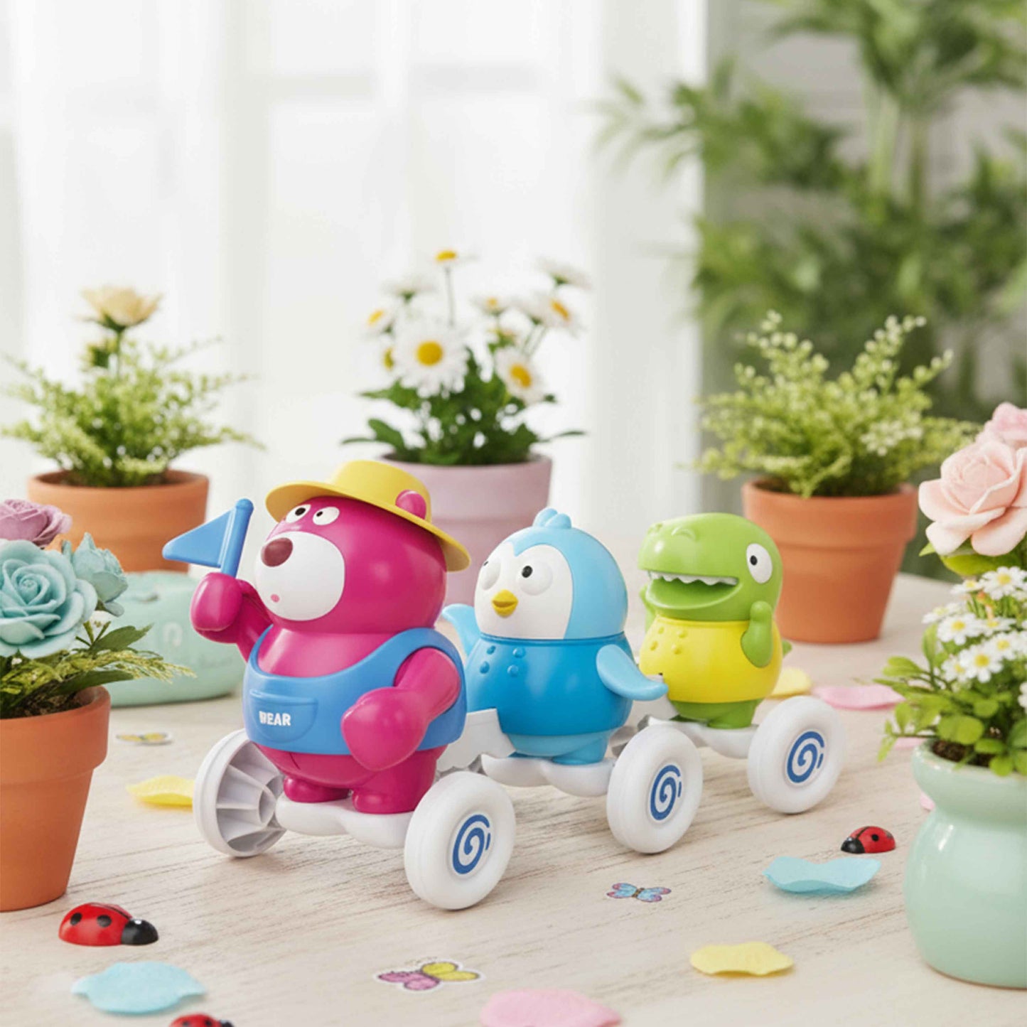 Animal Garden Party – Baby Sensory Pull-Along Toy Set (CPC)