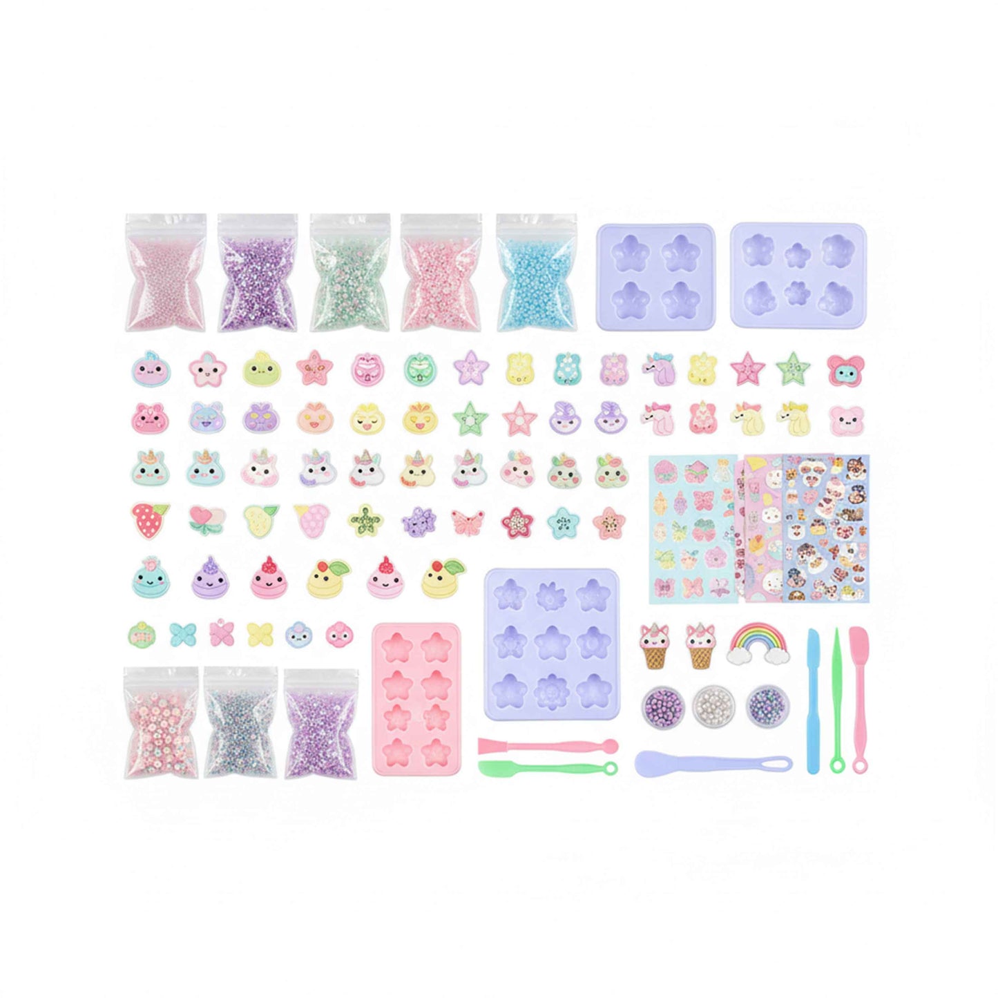 Treasure Chest DIY Craft Suitcase Kit (Pink) – Beads, Stickers & Clay/Slime Set for Girls (3+)