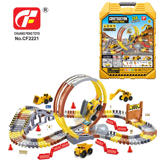 Electric Rail Car 96PCS DIY Construction Track Set – Fun Educational Toy for Kids
