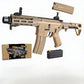 Tan DDM4-PDW gel blaster style toy with retractable stock