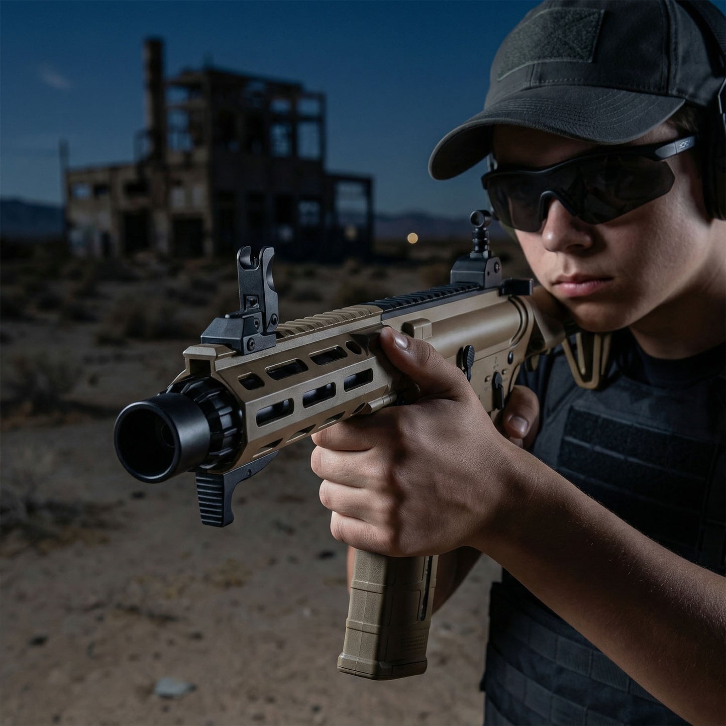 Electric toy blaster with metal gears and rechargeable battery