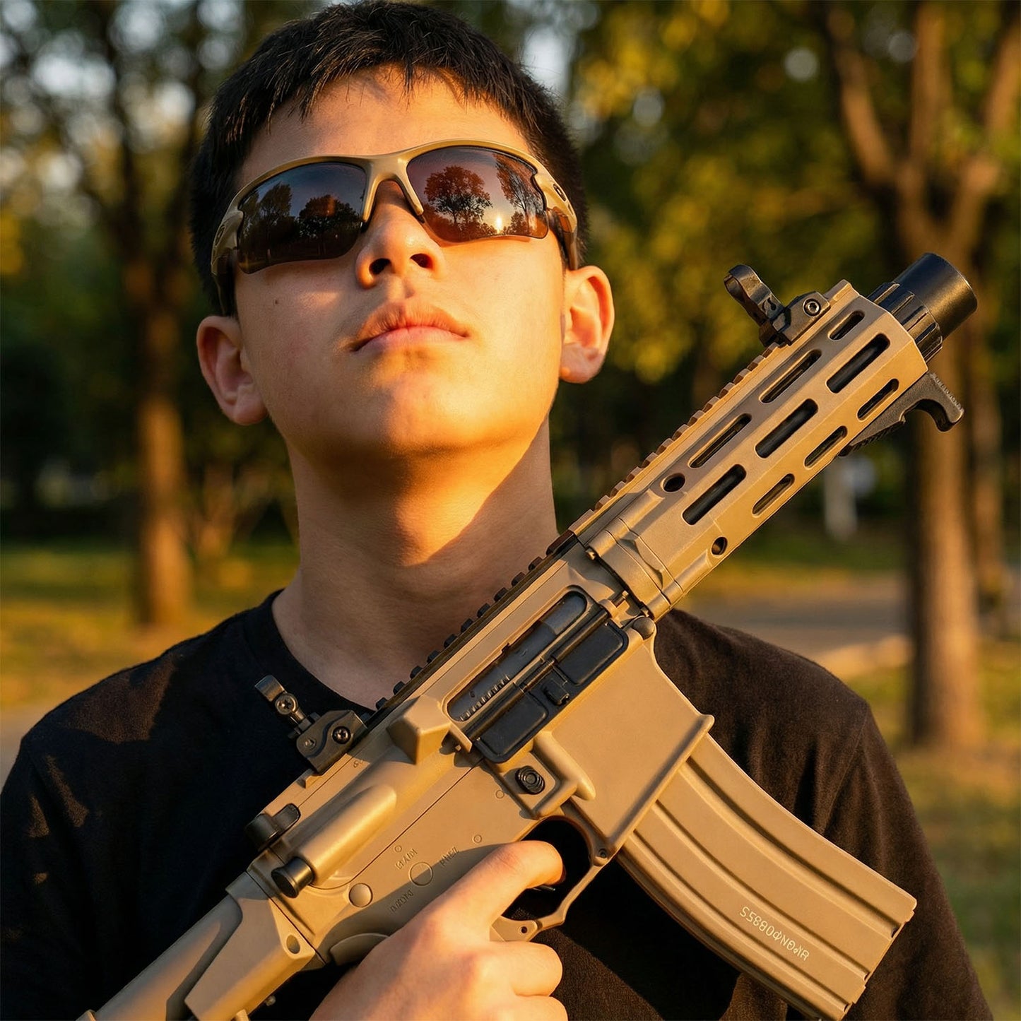 DDM4-PDW toy with front and rear sights
