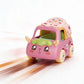 Colorful popsicle and ice cream cart toy vehicles