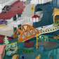 Dinosaur Parking Lot Car Track Playset with Ramps (Age 3+)