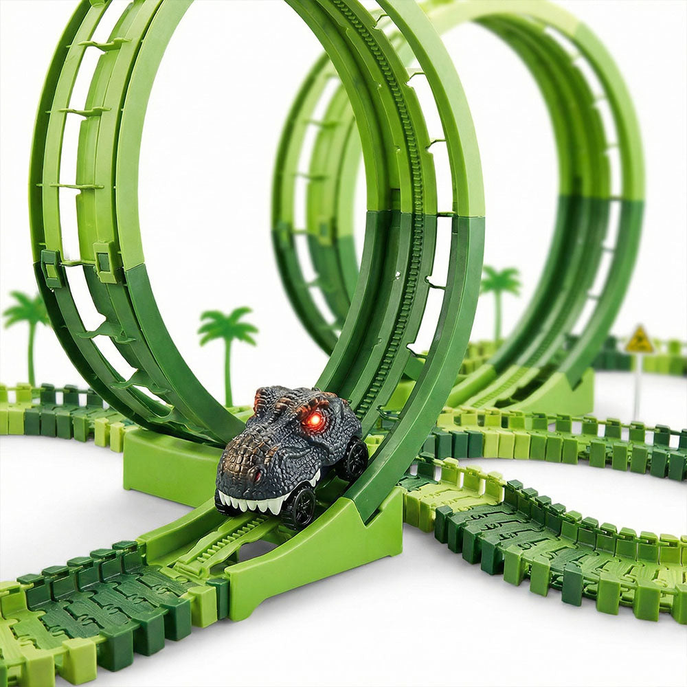 Dinosaur World Loop Track Playset – Dino Car Track with Loops & Dinosaurs for Kids 3+ | Qatar