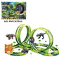 Toy dinosaur track set with tracks and small dinosaur figures 