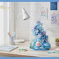 Blue Floral Building Blocks Display Set with Butterfly