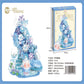 Blue Floral Building Blocks Display Set with Butterfly