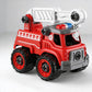 Mini Car Toy Bricks Fire Ladder Truck – DIY Assemble Rescue Truck (28 PCS)