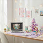 Pink Floral Tree Building Blocks Display Set with Butterflies