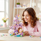 Pink Floral Tree Building Blocks Display Set with Butterflies