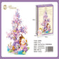 Pink Floral Tree Building Blocks Display Set with Butterflies