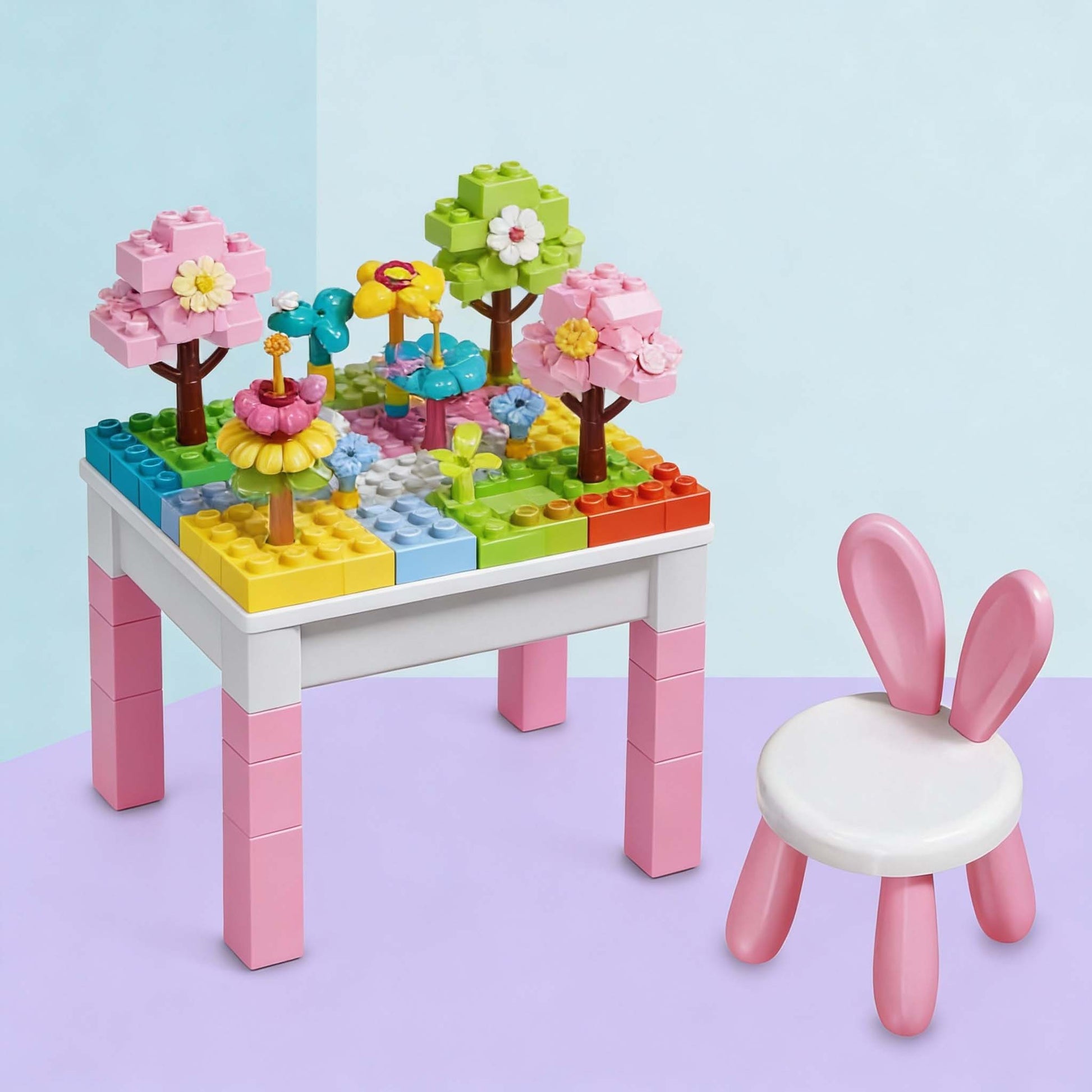 Educational STEM block table set for toddlers preschool kids ages 3+