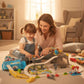 Educational Airport Track Car Toy Set in Qatar – 47 Pieces Kids Playset