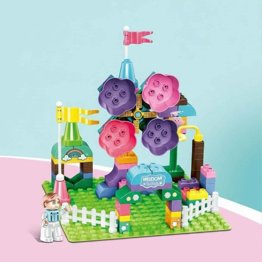 WISDOM BLOCK 2-in-1 Educational Building Block Set – Kids Construction Toy