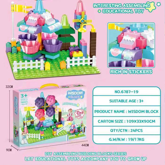 WISDOM BLOCK 2-in-1 Educational Building Block Set – Kids Construction Toy