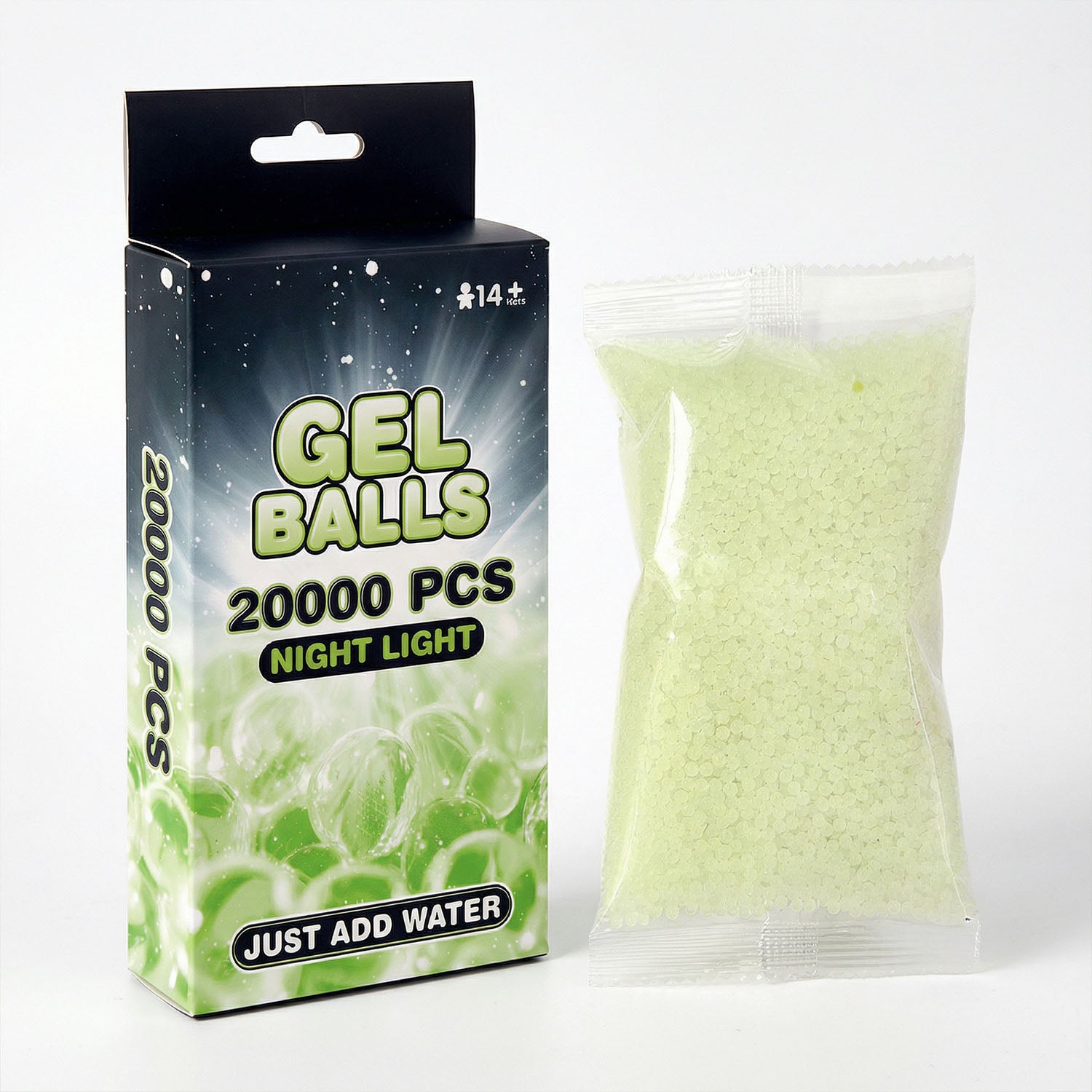 Luminous gel balls refill pack for gel blaster toys in Qatar