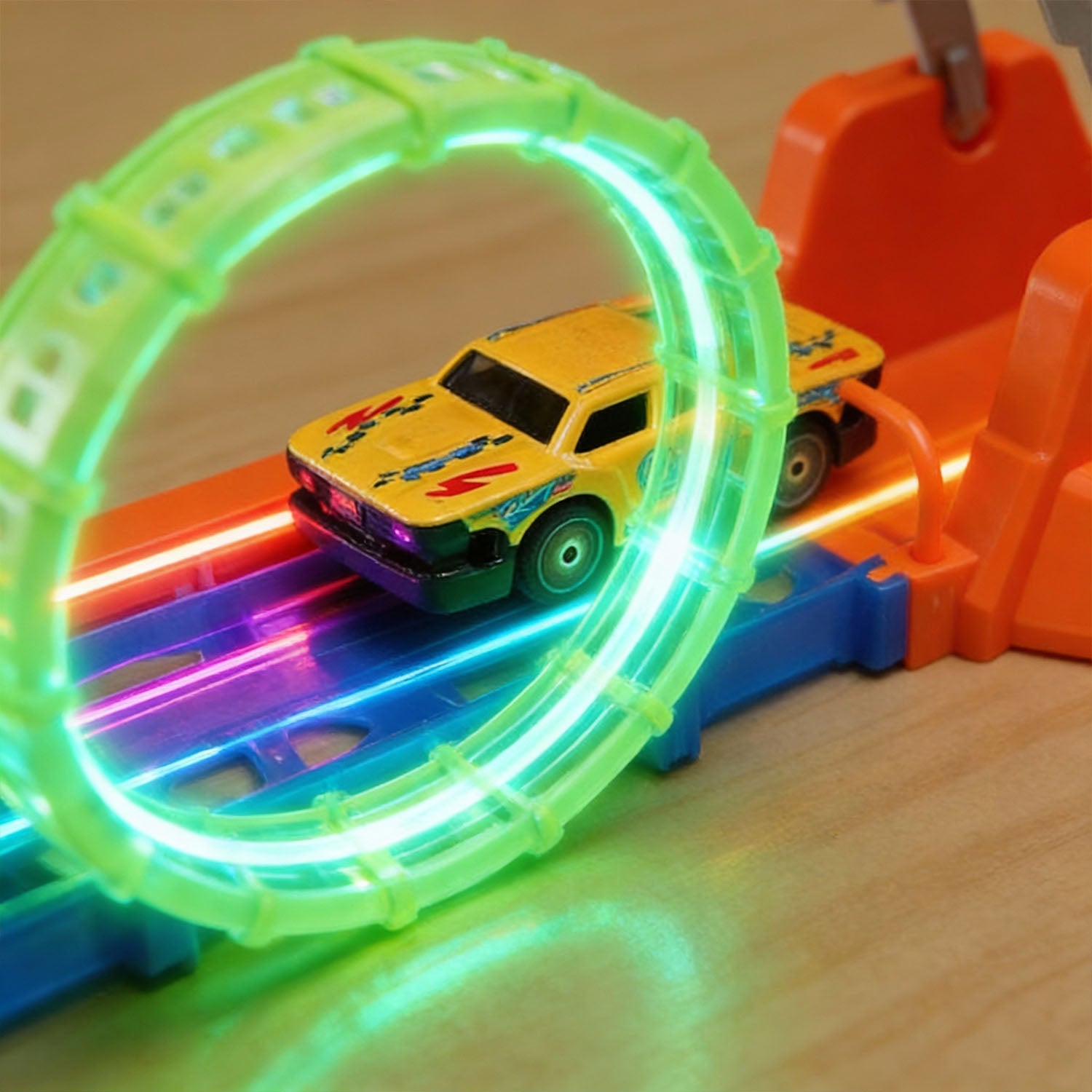 Glow racing track toy gift for kids in Qatar