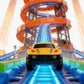 Glow in the dark racing track toy with electric car