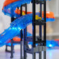 Kids glow race track with loops and ramps