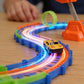 Glow in the dark kids racing track toy