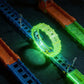 Electric car racing track set with 360 degree loop