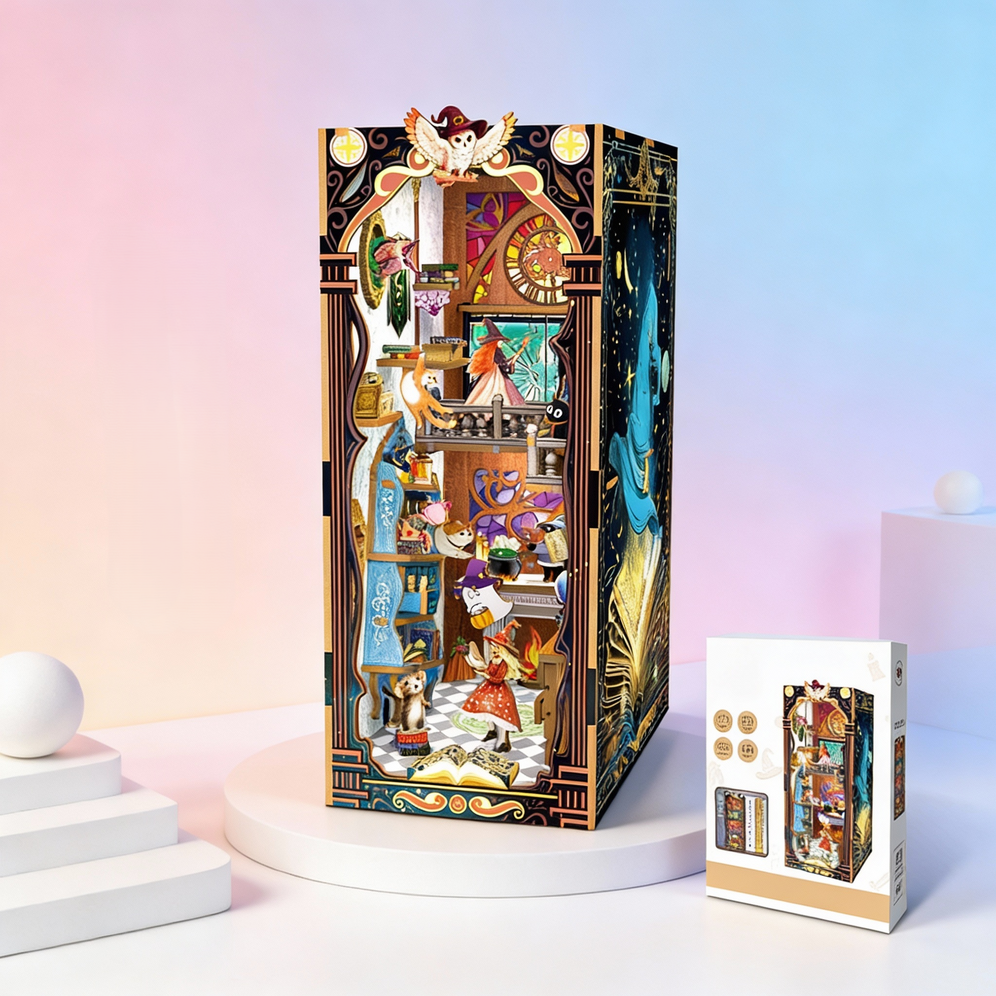 magical themed book nook shelf décor DIY assembly craft model