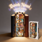 3D miniature book nook insert with detailed fantasy scene and lighting
