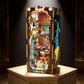 3D miniature book nook insert with detailed fantasy scene and lighting