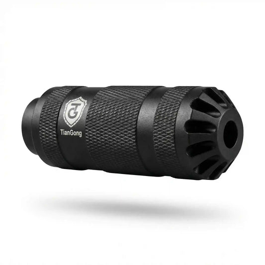 Precision CNC machined aluminum component matte black
• Anodized aluminum cylindrical metal part
• Textured grip aluminum alloy accessory
• Lightweight precision aluminum component