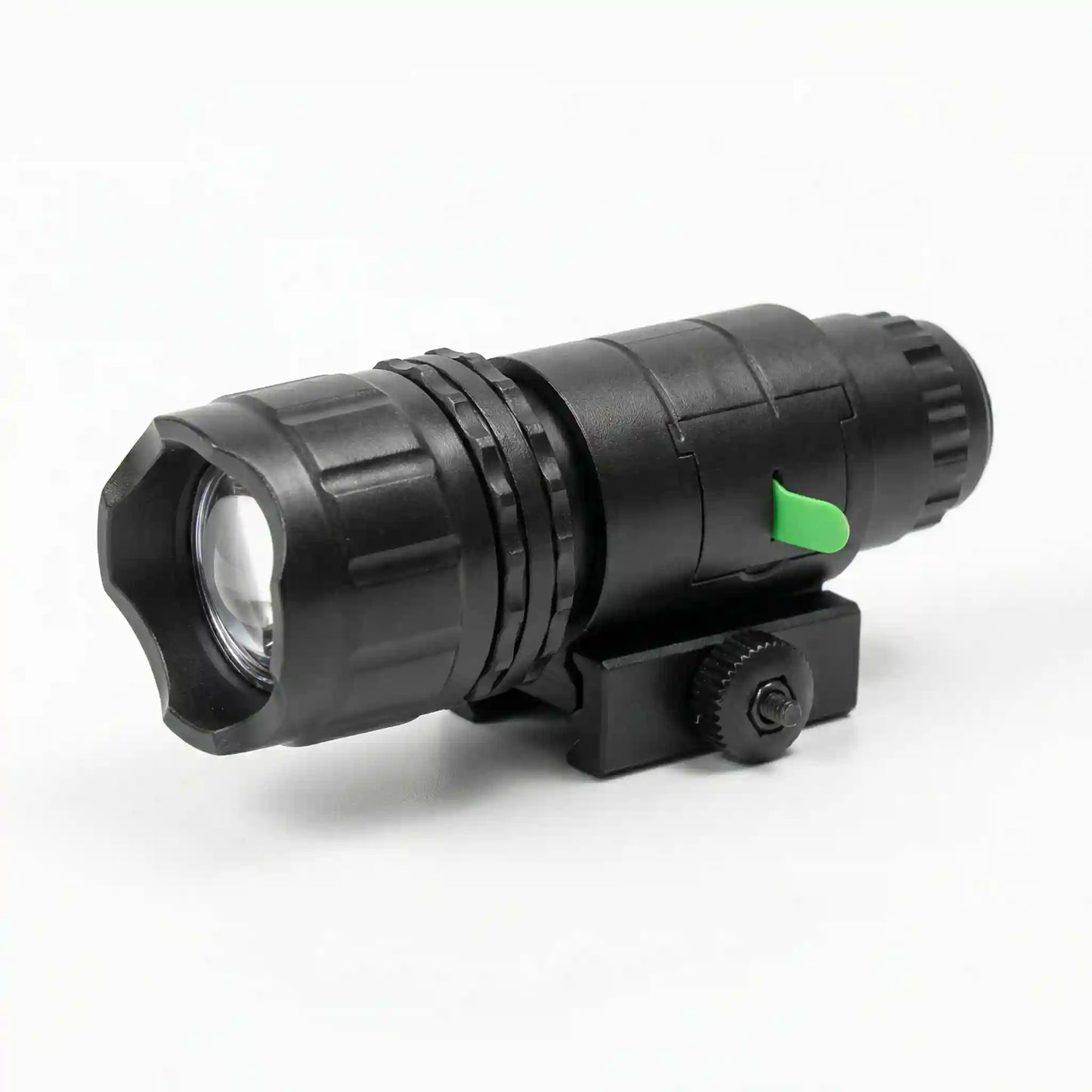 Premium Tactical Style Flashlight Accessory – Matte Black Precision Design with Mount Base | Qatar