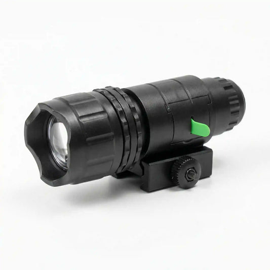 Premium Tactical Style Flashlight Accessory – Matte Black Precision Design with Mount Base | Qatar