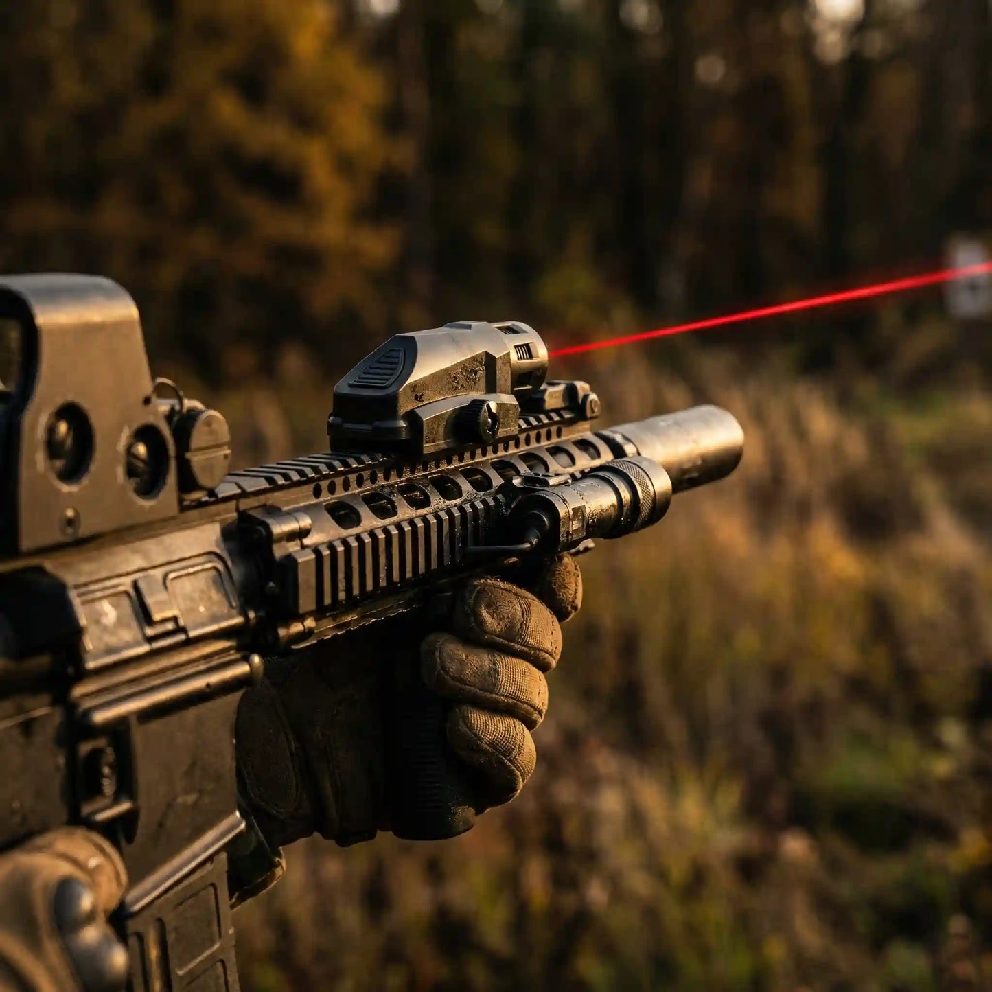 Tactical Rail-Mounted Red Laser Sight – Precision Targeting Module